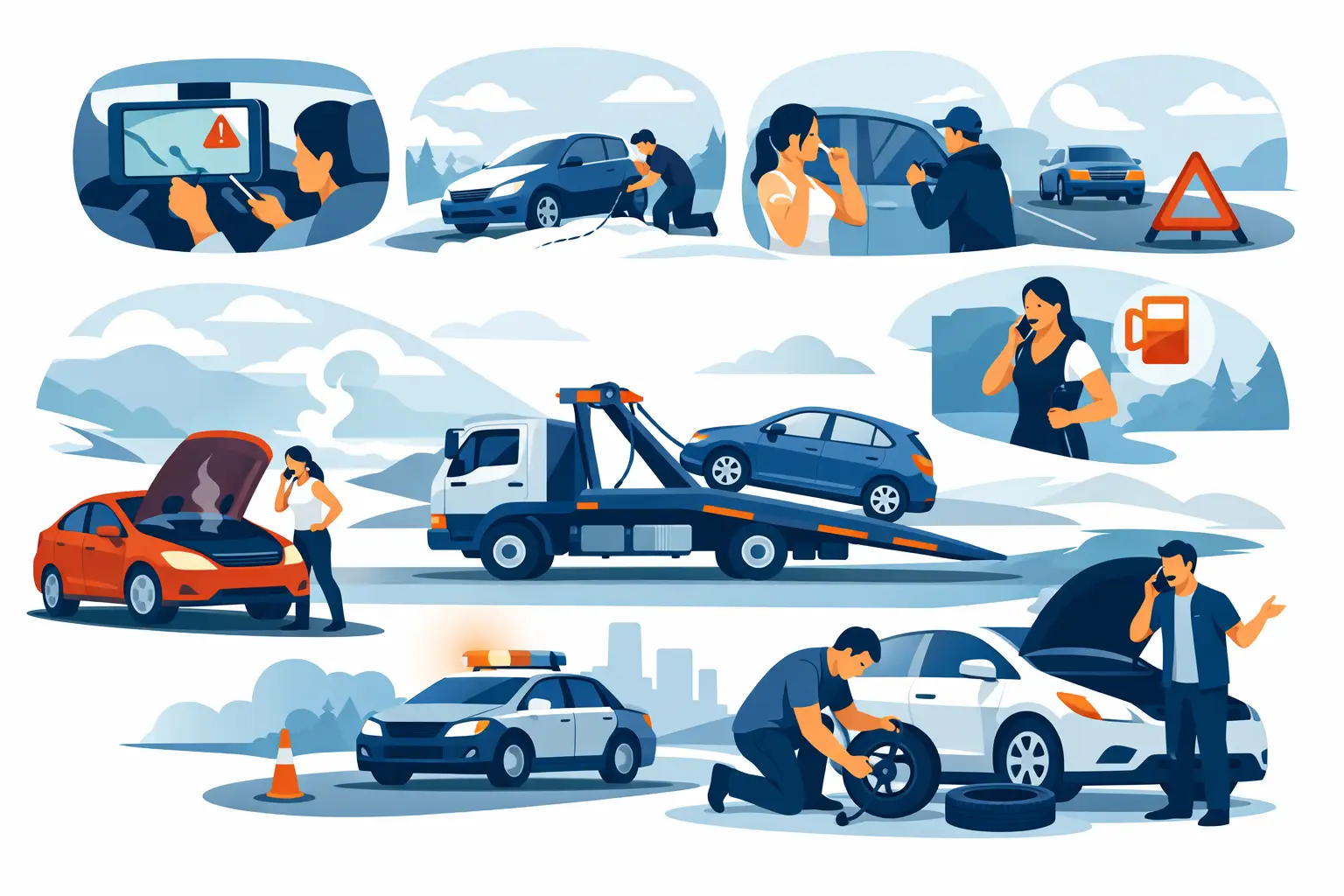 8 Top Roadside Help Situations Drivers Face