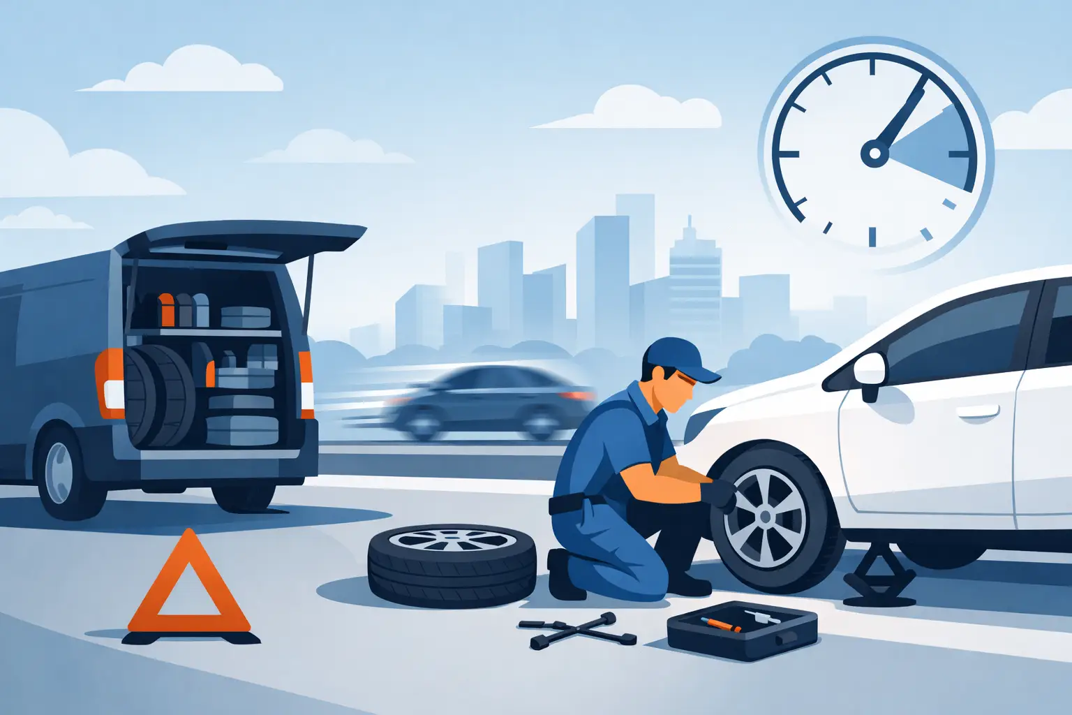Mobile Flat Tire Change When Time Matters