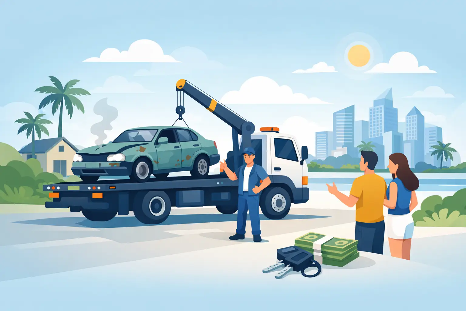 How Junk Car Pickup Works in South Florida