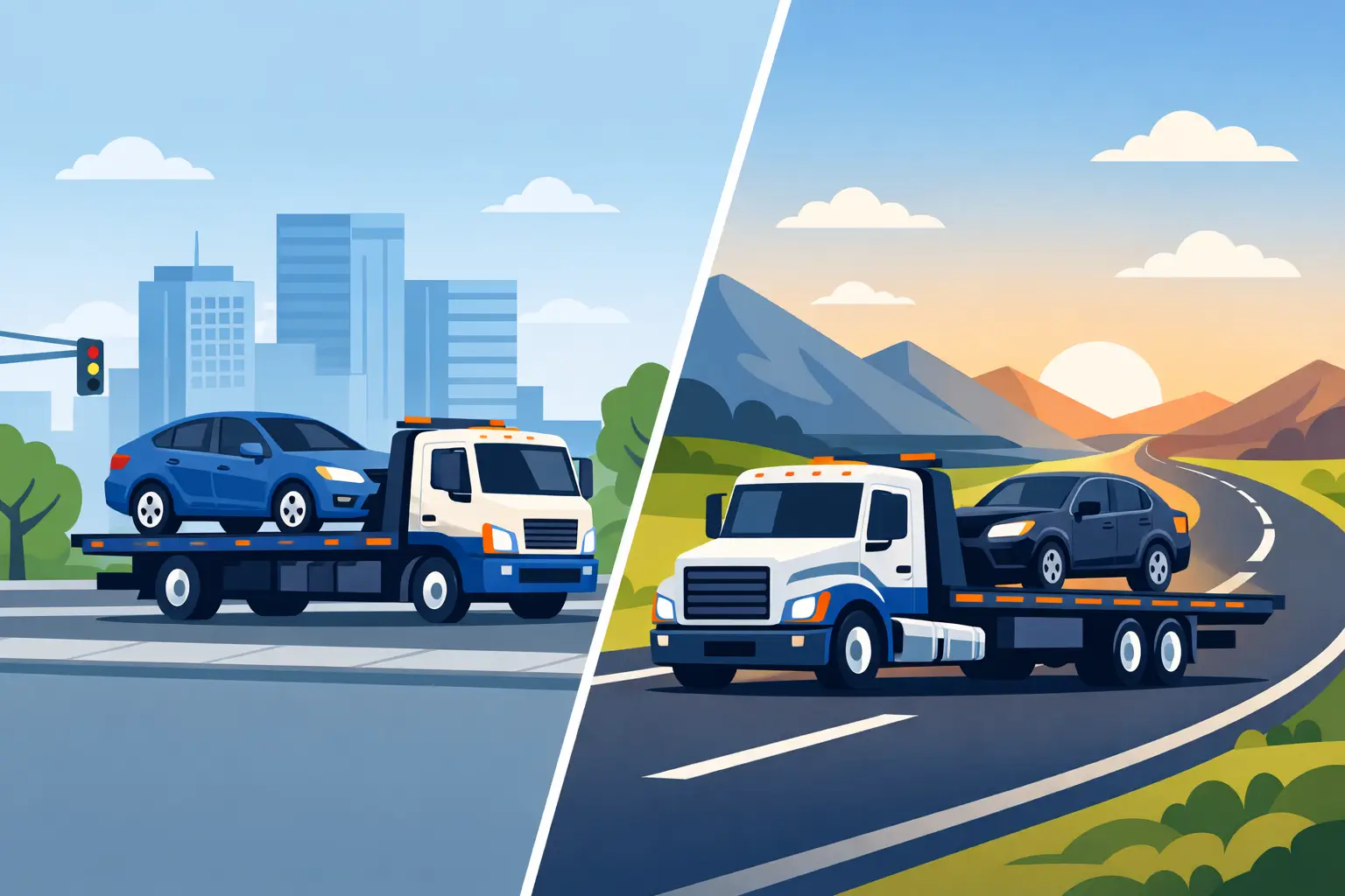 Local Tow Versus Long Distance Towing